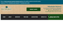 Tablet Screenshot of mcmakinfarms.com